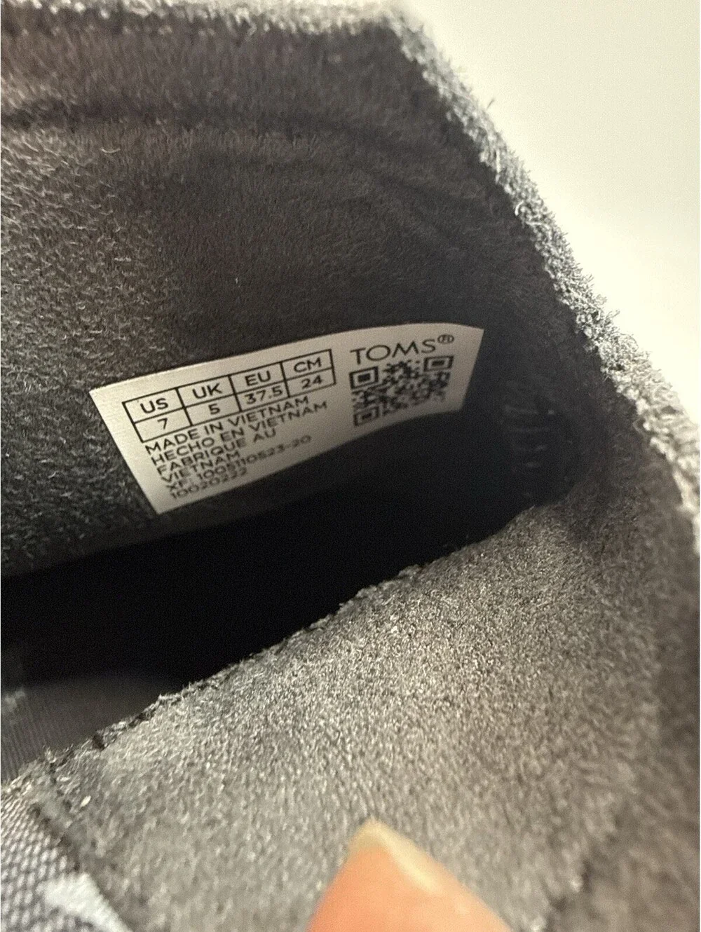 TOMS Clare Wedge Bootie Womens Dark Gray Suede Ankle Boots Side Zip Size 7 NWOB